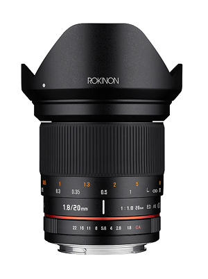 Rokinon 20mm F1.8 Full Frame Wide Angle
