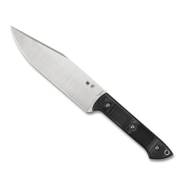 Spyderco Province Fixed Blade Knife Black G-10 (6.75" Satin 4V) FB45GP