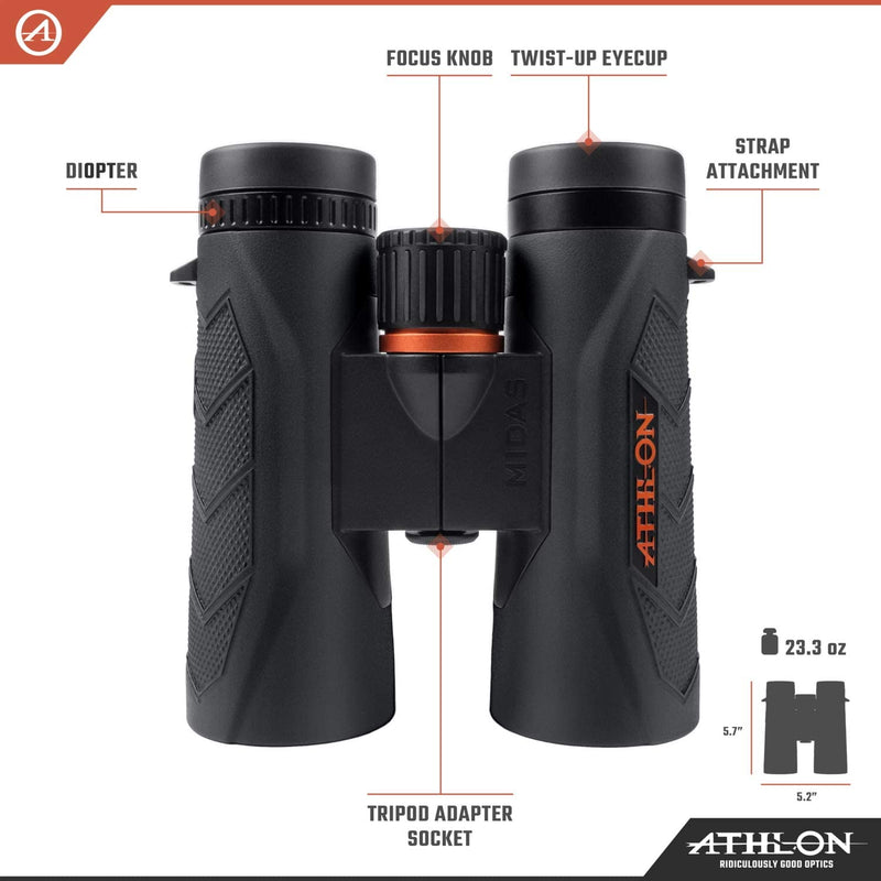 Athlon Optics Midas G2 8x42mm Roof Prism UHD Binoculars