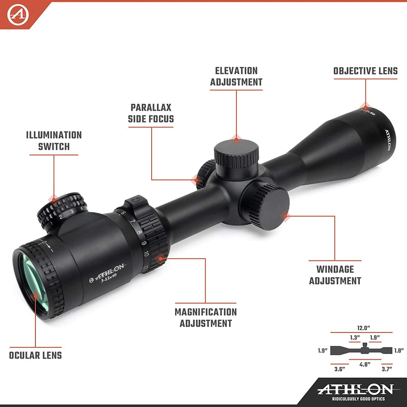 Athlon Optics Talos 3-12x40 Second Focal Plane Riflescope