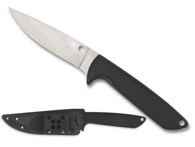 Spyderco WaterWay Fixed Blade Knife Black G-10 (4.4" Satin) FB43GPZ