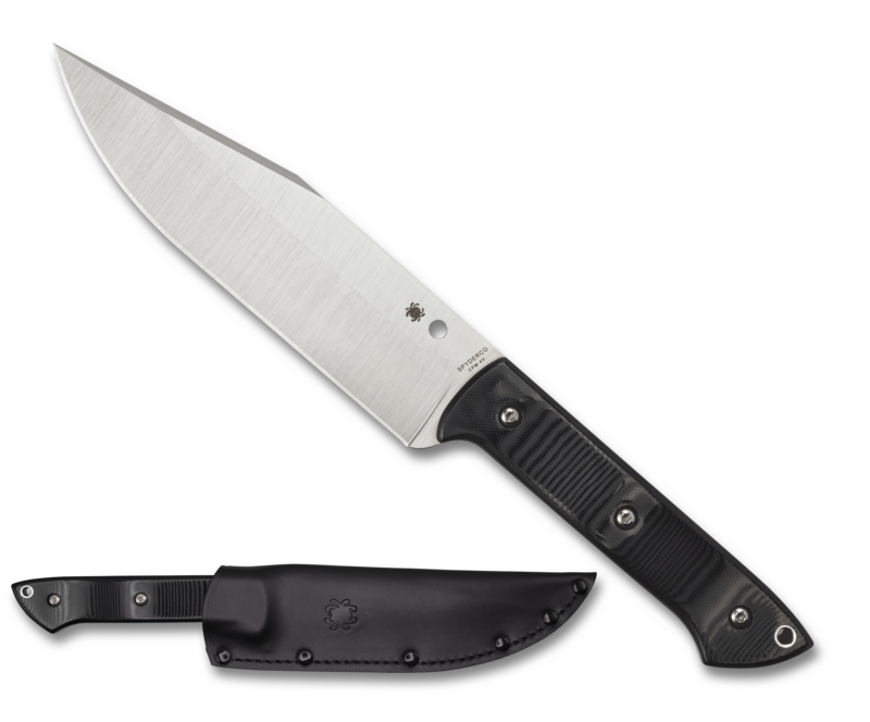 Spyderco Province Fixed Blade Knife Black G-10 (6.75" Satin 4V) FB45GP