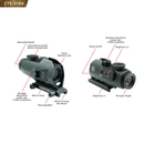 Crimson Trace CTS-1100 Illuminated 3.5X Red Dot Battlesight