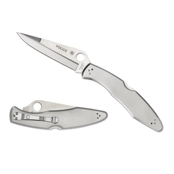 Spyderco Police Stainless Steel Lockback Knife (4.125" Satin) C07P