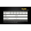 Fenix Flashlight HL60R Rechargeable Headlamp