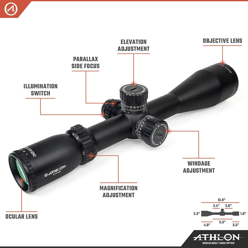 Athlon Optics Midas BTR GEN2 HD 4.5-27x50 Second Focal Plane Riflescope