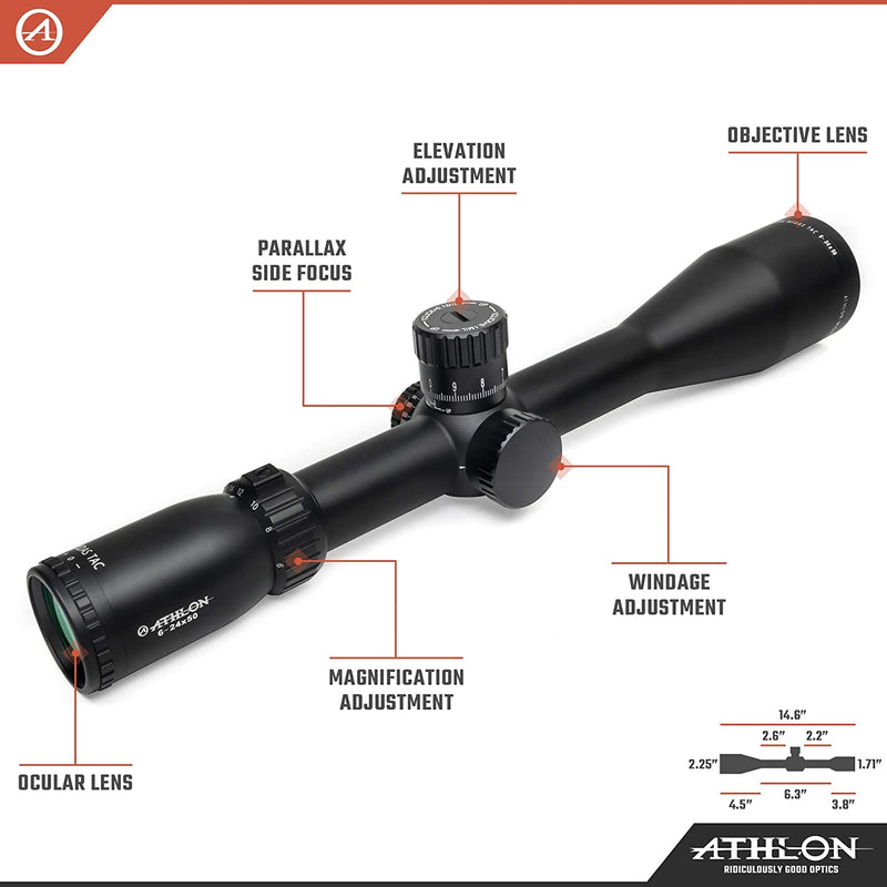 Athlon Optics Midas TAC HD 6-24x50 First Focal Plane Riflescope