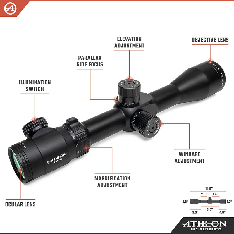 Athlon Optics Talos BTR 4-14x44 First Focal Plane Riflescope - APLR2 FFP IR MIL