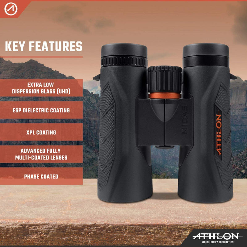 Athlon Optics Midas G2 8x42mm Roof Prism UHD Binoculars