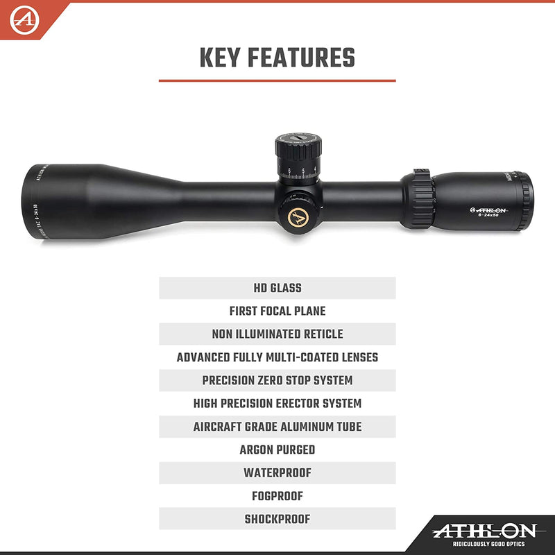 Athlon Optics Midas TAC HD 6-24x50 First Focal Plane Riflescope