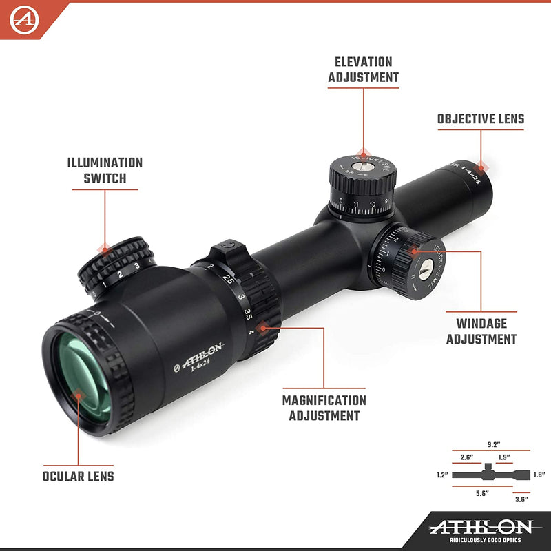Athlon Optics Talos BTR 1-4x24 Direct Dial Fixed Riflescope