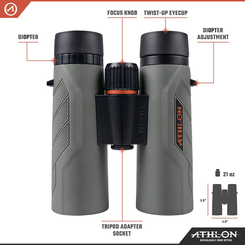 Athlon Optics Neos G2 8x42mm Roof Prism HD Binoculars