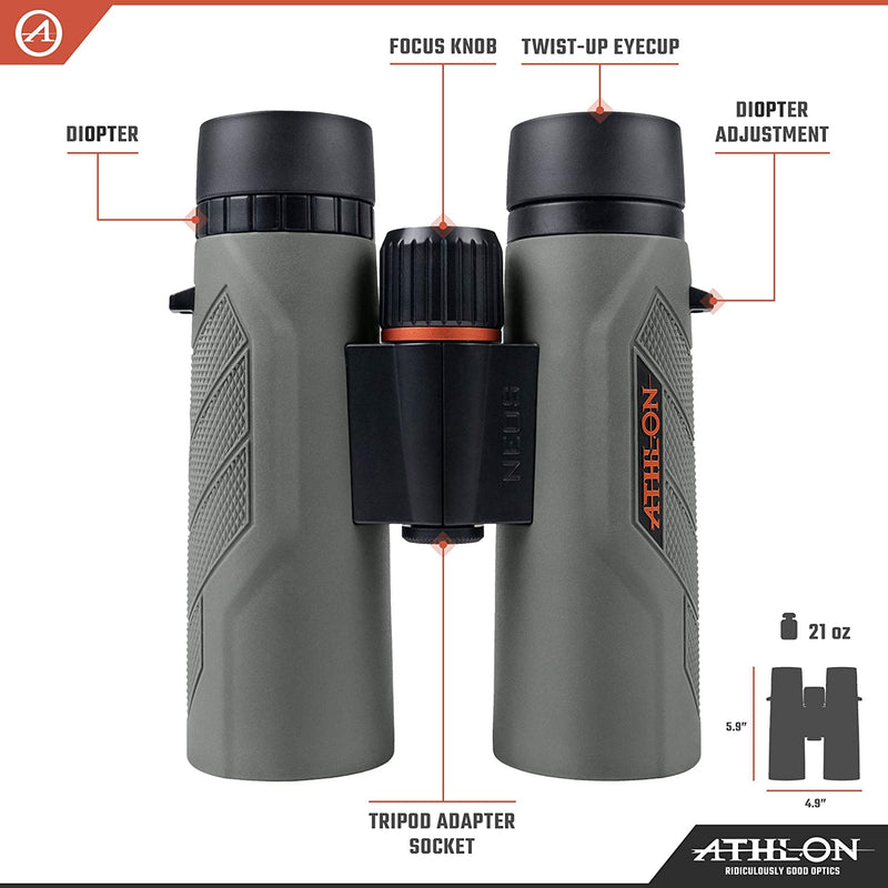 Athlon Optics Neos G2 10x42mm Roof Prism HD Binoculars