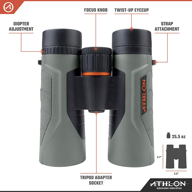 Athlon Optics Argos G2 10x42mm Roof Prism HD Binoculars
