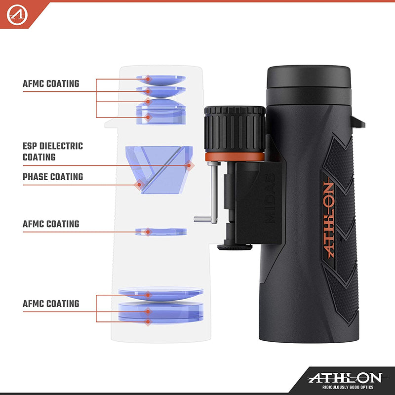 Athlon Optics Midas G2 8x42mm Roof Prism UHD Binoculars