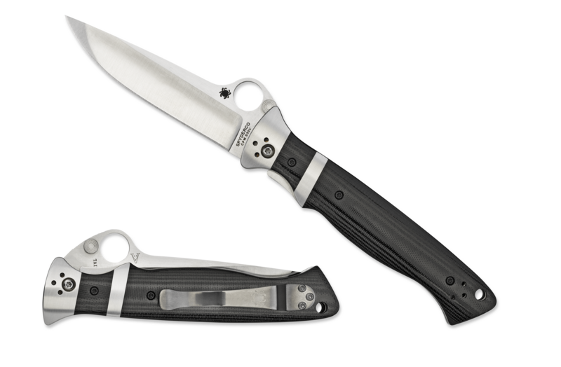 Spyderco Vallotton Sub-Hilt G-10 Folding Pocket Knife (3.75" Satin) C149GP