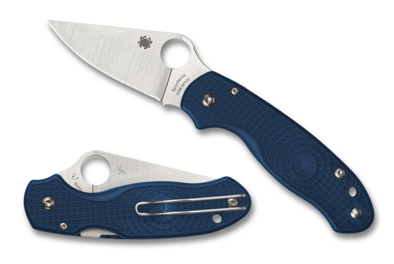 Spyderco Para 3 Lightweight Compression Lock Knife Blue (3" Satin SPY27) C223PCBL
