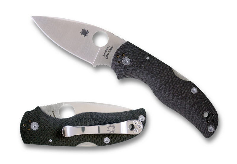 Spyderco Native 5 Knife Fluted Carbon Fiber (3" Satin CPM-S90V) C41CFFP5