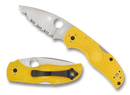 Spyderco Native 5 Salt Lockback Knife Yellow FRN (3" LC200N) C41PYL5