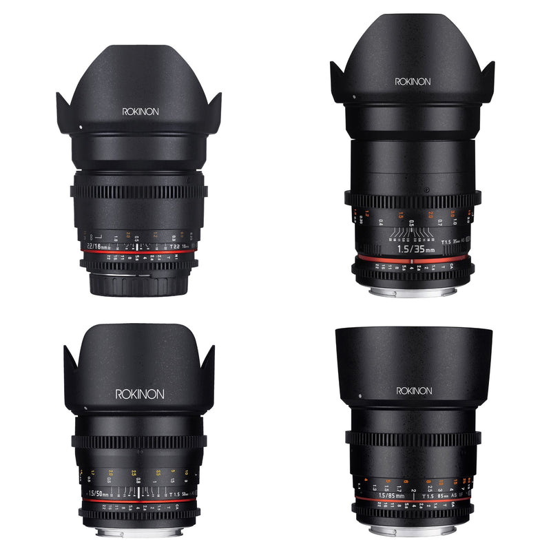 Rokinon 16, 35, 50, 85mm Cine DS Lens Bundle