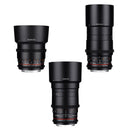 Rokinon 85, 100, 135mm Cine DS Lens Bundle