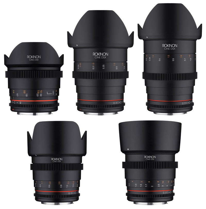 Rokinon 14, 24, 35, 50, 85mm Cine DSX Lens Bundle