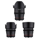 Rokinon 24, 50, 85mm T1.5 Cine DSX Lens Bundle