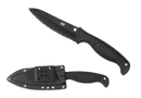 Spyderco Aqua Salt Fixed Blade Dive Knife (4.69" Black Full Serr) FB23SBBK