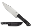 Spyderco Province Fixed Blade Knife Black G-10 (6.75" Satin 4V) FB45GP