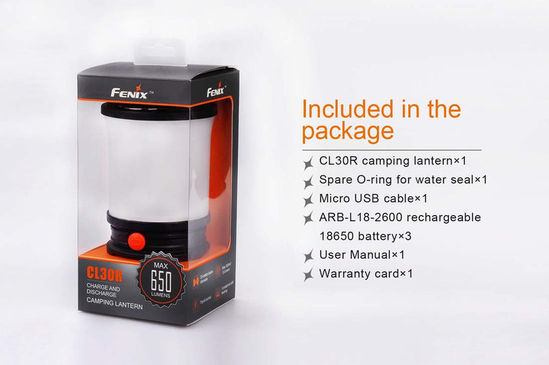 Fenix Flashlight CL30R Rechargeable Camping Lantern