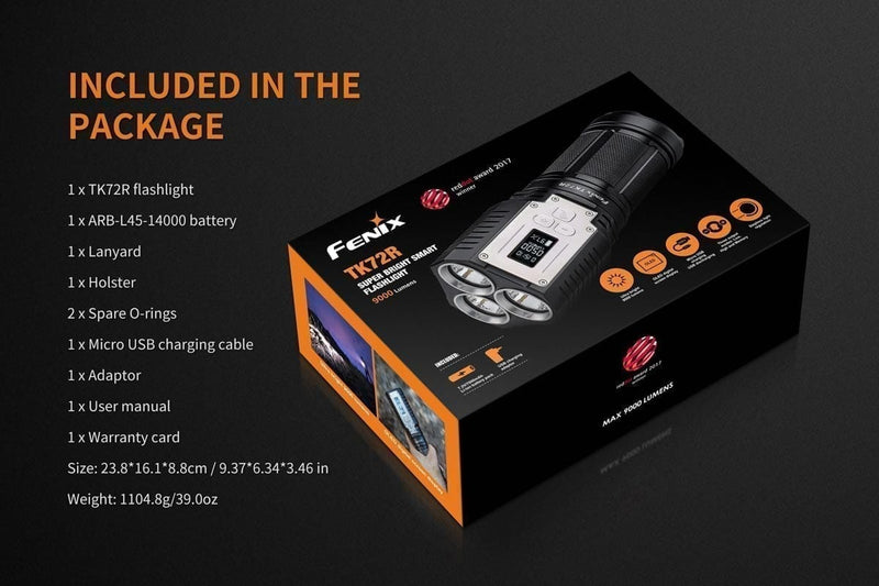 Fenix Flashlight TK72R Rechargeable LED Flashlight