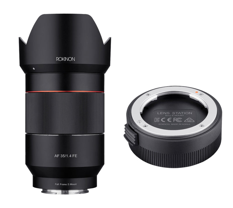 Rokinon 35mm F1.4 AF Wide Angle with Lens Station (Sony E)