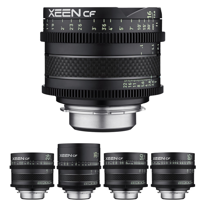 XEEN CF 16, 24, 35, 50, 85mm Pro Cinema Lens Bundle